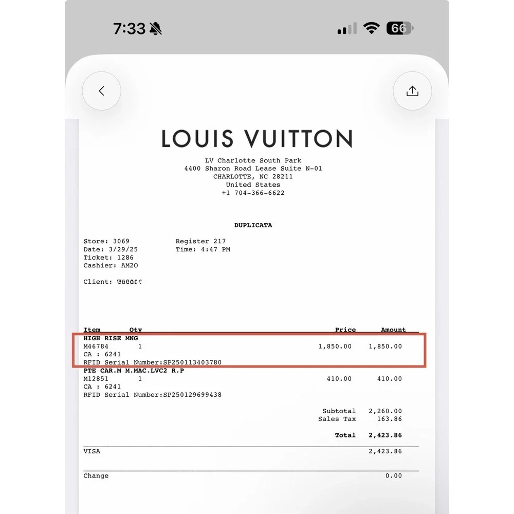 Louis Vuitton selling authentic